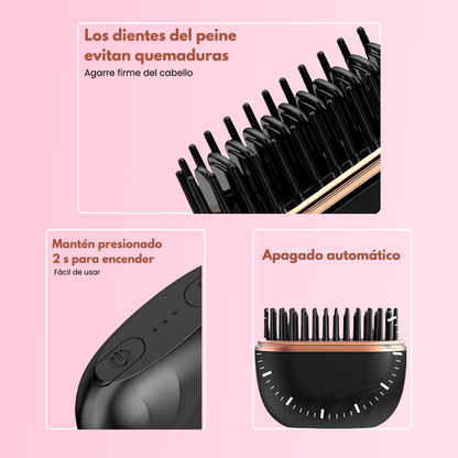 Mini Plancha de Pelo Portátil Recargable – Alisado Rápido
